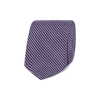 Purple puppytooth slim tie